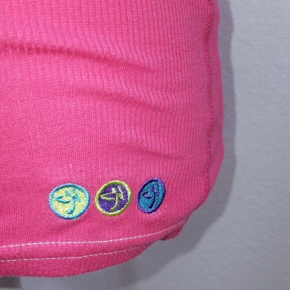 VINTAGE ZUMBA WEAR PINK RIBBED TANK TOP SZ.M NWOT - Picture 3 of 6